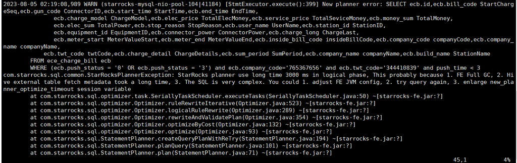 sql查询超过了3000ms - 常见 FAQ - StarRocks中文社区论坛