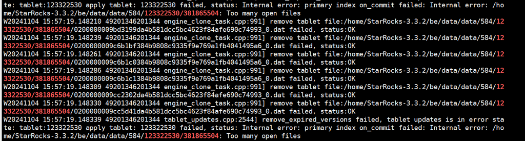 remove_expired_versions failed, tablet updates is in error state ...