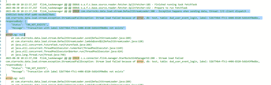 Strackers Loader Error flink读hive写sr报错 Stream load failed because of error - 💬 StarRocks 用户问答 ...