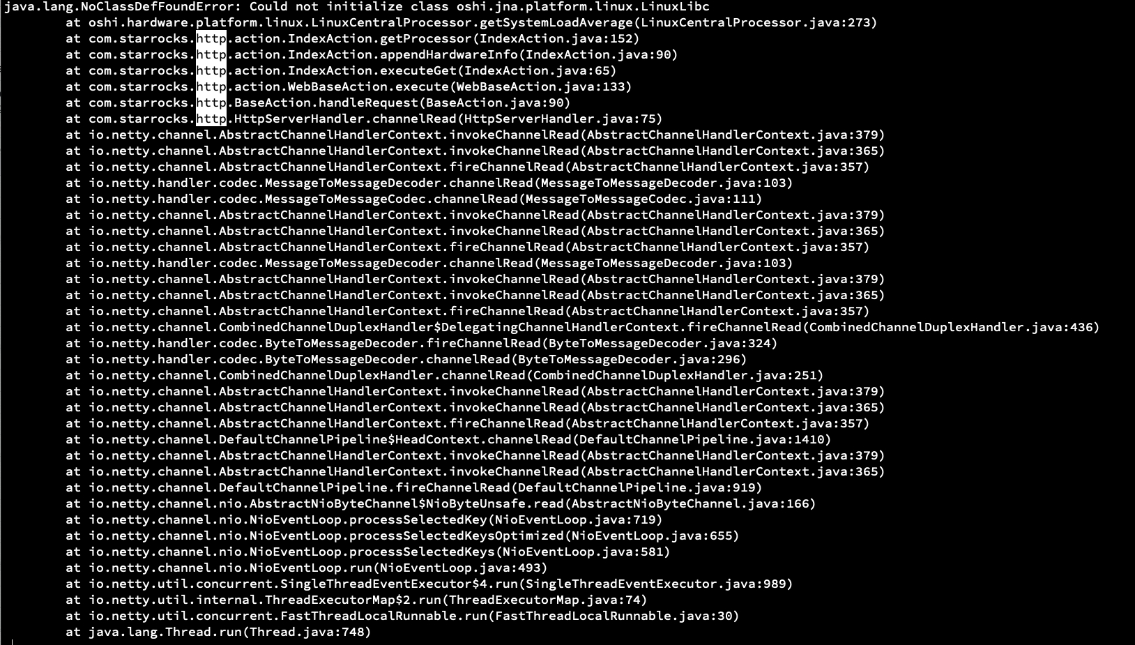 Fe web empty reply from server starrocks 